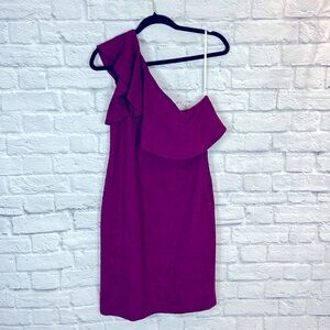Lilly Pulitzer🦩 Bordeaux one shoulder dress